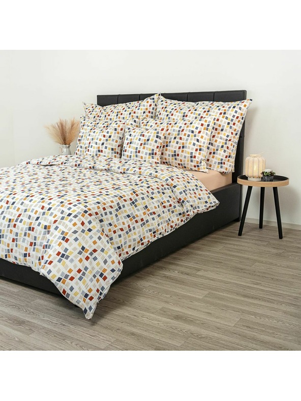 Kvalitex Francouzské prodloužené krepové povlečení 240x220, 70x90cm Mozaika