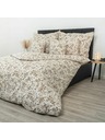 Kvalitex Prodloužené krepové povlečení 140x220, 70x90cm Kvítí béžové