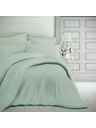 Kvalitex Saténové prodloužené povlečení s proužkem 140x220, 70x90cm OLIVOVÉ