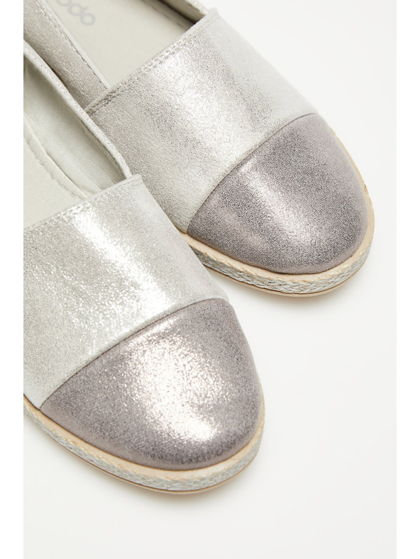Moodo Stříbrné espadrilky