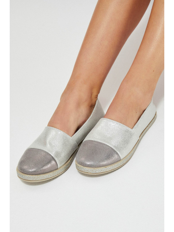 Moodo Stříbrné espadrilky