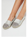 Moodo Stříbrné espadrilky