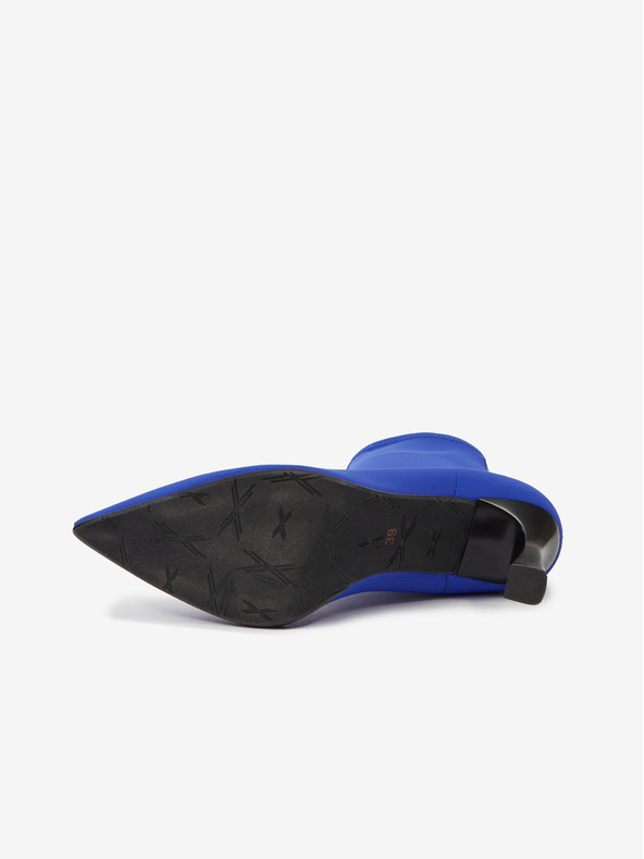 Ojju Modré dámské kotníkové boty na podpatku OJJU