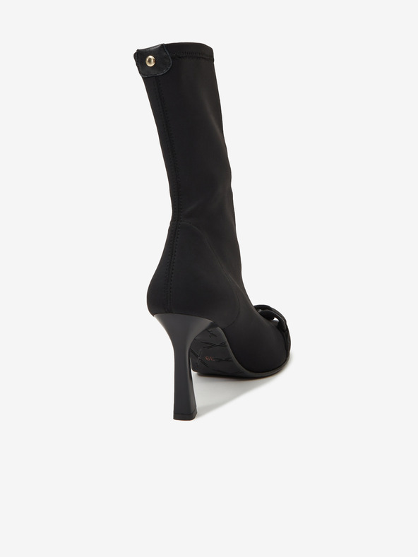 Ojju Černé dámské kotníkové boty na podpatku OJJU