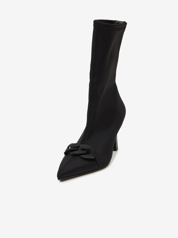 Ojju Černé dámské kotníkové boty na podpatku OJJU