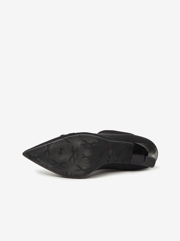 Ojju Černé dámské kotníkové boty na podpatku OJJU