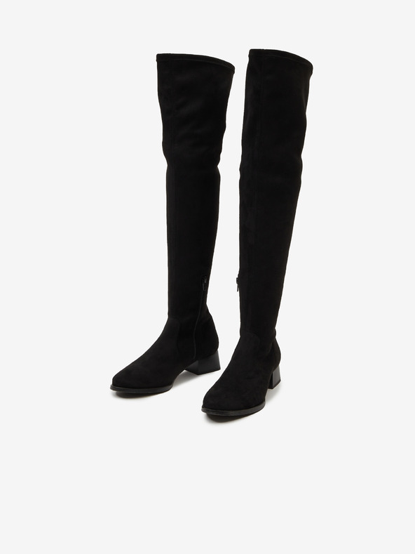 Ojju Černé kozačky v semišové úpravě OJJU