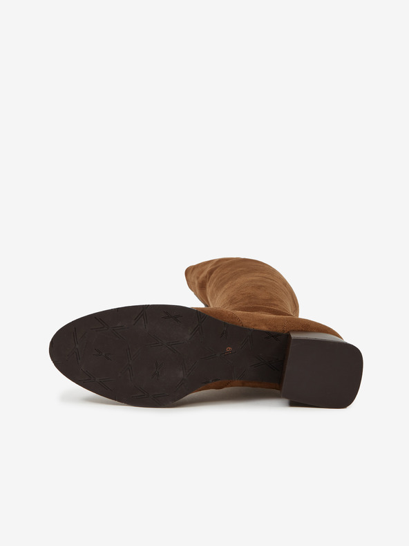 Ojju Hnědé kozačky v semišové úpravě OJJU