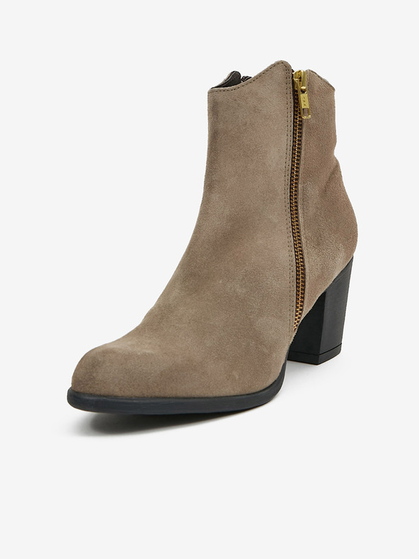 Ojju Šedé dámské kotníkové semišové boty OJJU