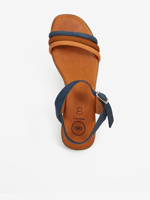 Ojju Tmavě modré dámské semišové sandály OJJU