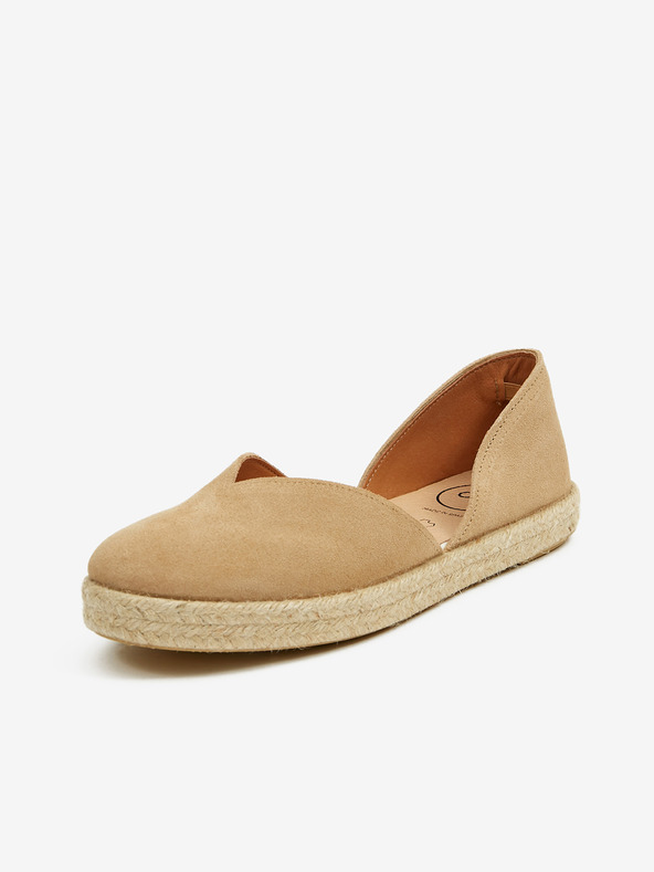 Ojju Světle hnědé dámské semišové espadrilky OJJU