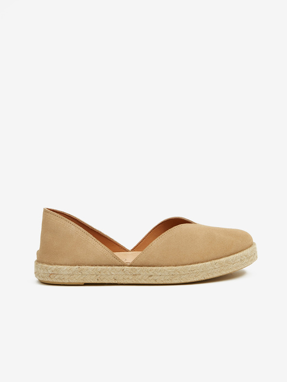 Ojju Světle hnědé dámské semišové espadrilky OJJU