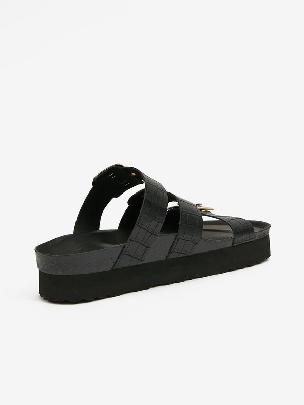 Ojju Černé pantofle na platformě OJJU