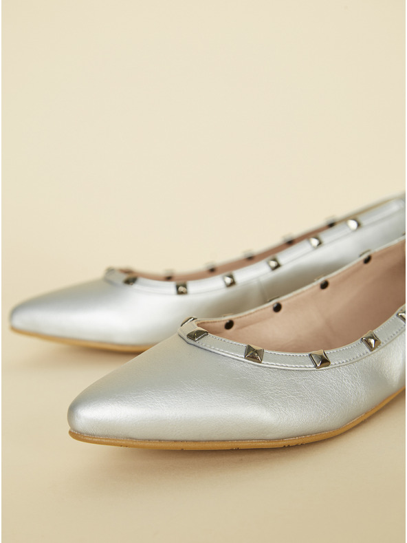 Ojju Baleríny ve stříbrné barvě OJJU