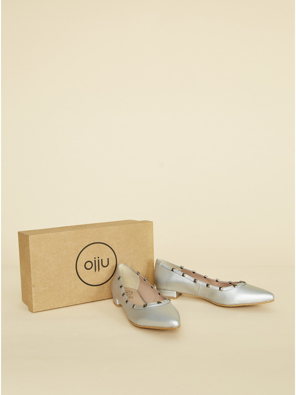 Ojju Baleríny ve stříbrné barvě OJJU