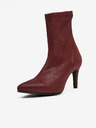 Ojju Vínové kotníkové boty v semišové úpravě s hadím vzorem OJJU