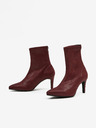Ojju Vínové kotníkové boty v semišové úpravě s hadím vzorem OJJU