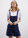 ZOOT.lab Tmavě modré dámské lněné kraťasy s laclem ZOOT.lab Paulina