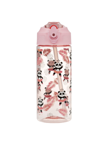 BAAGL  BAAGL Tritanová láhev na pití s brčkem Panda 500 ml