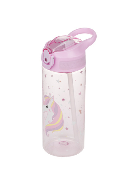 BAAGL  BAAGL Tritanová láhev na pití s brčkem Rainbow Unicorn 500 ml