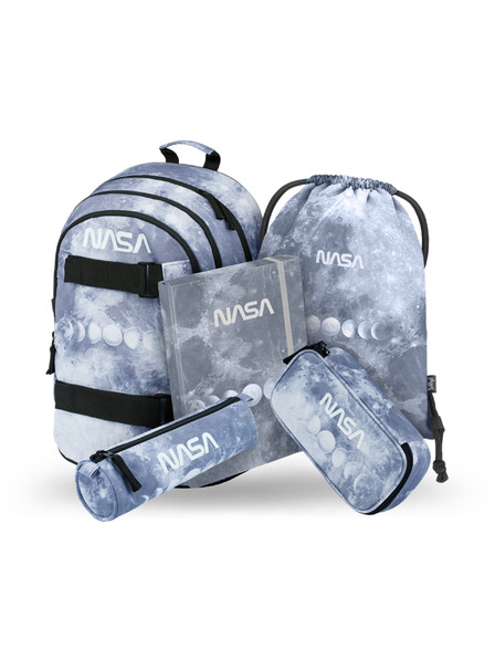 BAAGL  BAAGL 5 SET Skate NASA Grey: batoh, penál, pouzdro, sáček, desky