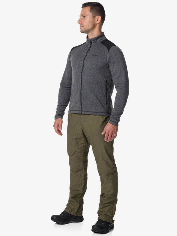 Kilpi Tmavě šedý pánský fleecový svetr Kilpi REGIN-M