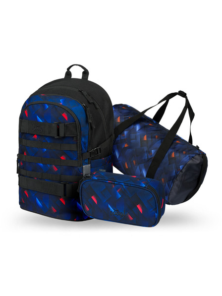 BAAGL  BAAGL SET 3 Skate Indigo: batoh, penál, sportovní taška