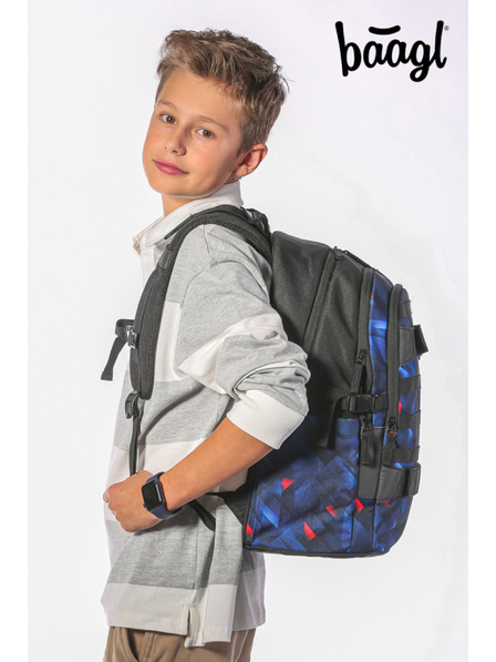 BAAGL  BAAGL SET 3 Skate Indigo: batoh, penál, sportovní taška