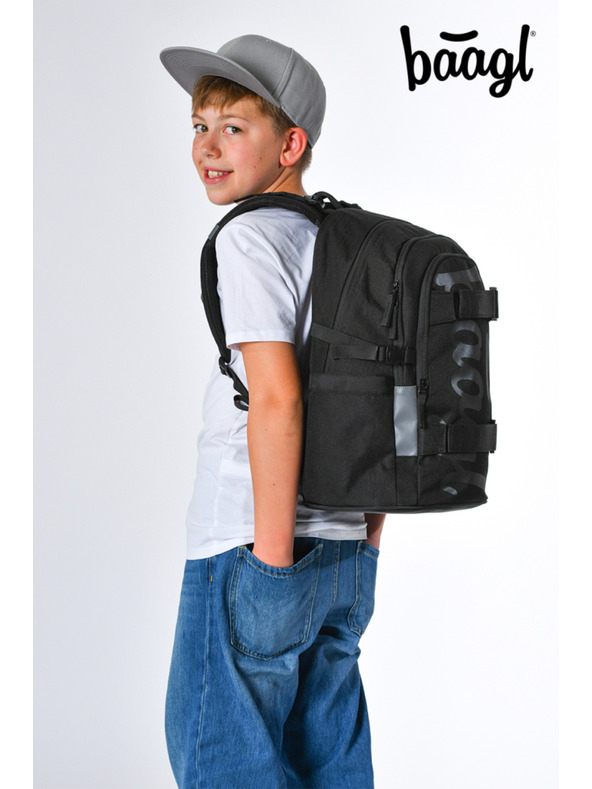 BAAGL  BAAGL Školní batoh Skate Uni černá