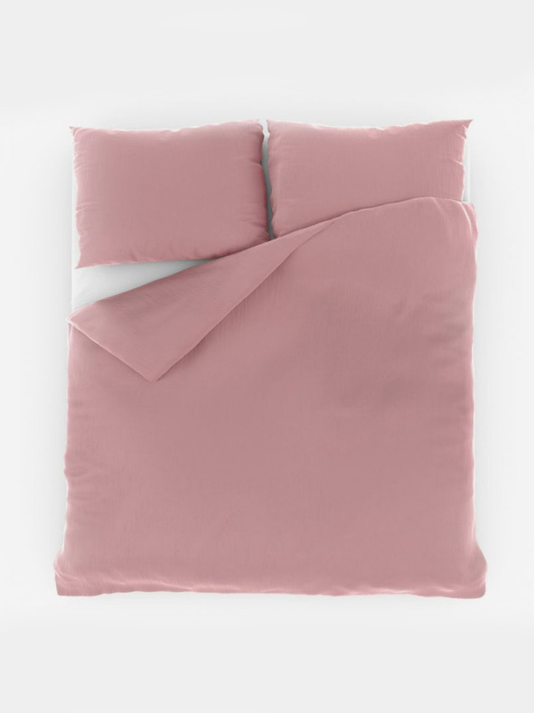 Kvalitex Francouzské mušelínové povlečení 240x220, 70x90cm růžové Kvalitex