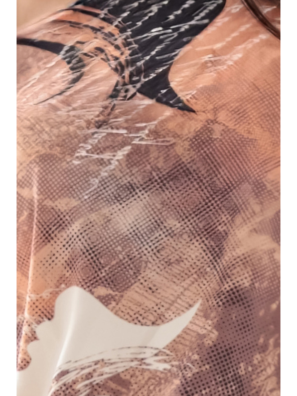 numoco Vzorované sportovní šaty s kapsami a zavazováním