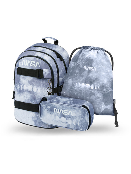 BAAGL  BAAGL 3 SET Skate NASA Grey: batoh, penál, sáček
