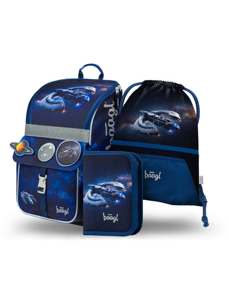 BAAGL  BAAGL SET 3 Zippy Vesmírná loď: aktovka, penál, sáček