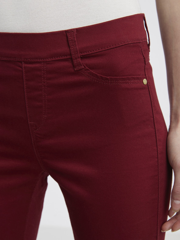 CAMAIEU Červené dámské kalhoty CAMAIEU