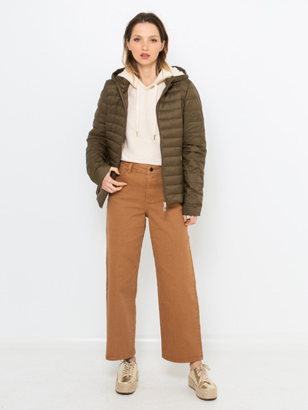 CAMAIEU Khaki prošívaná bunda CAMAIEU