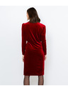 CAMAIEU Červené sametové šaty CAMAIEU
