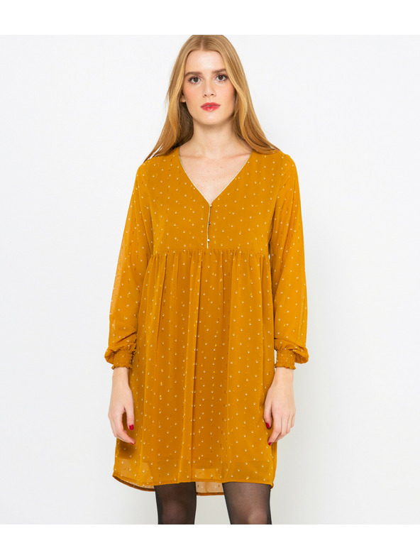 CAMAIEU Oranžové šaty CAMAIEU