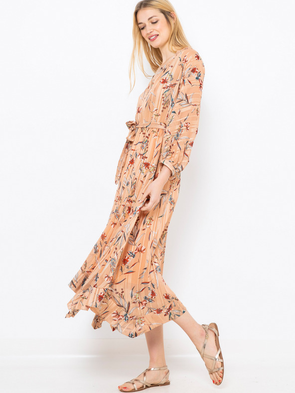 CAMAIEU Růžové dlouhé šaty CAMAIEU