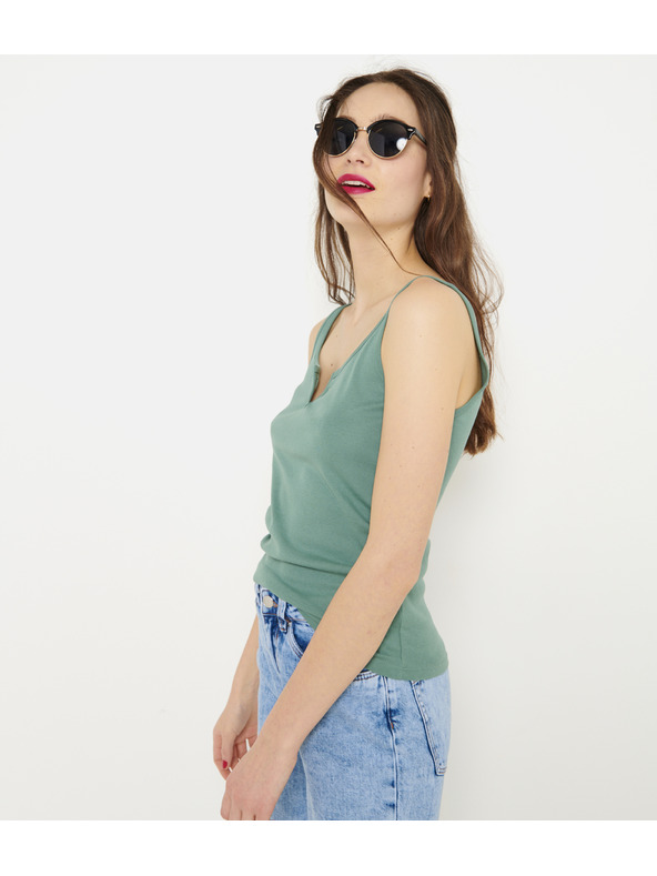 CAMAIEU Zelené tílko CAMAIEU