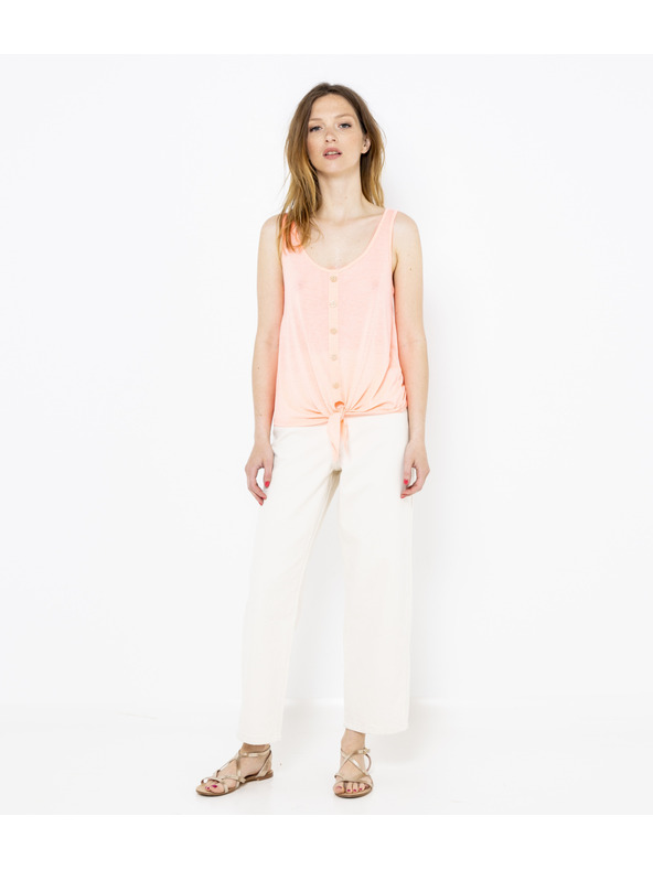 CAMAIEU Růžové tílko s uzlem CAMAIEU