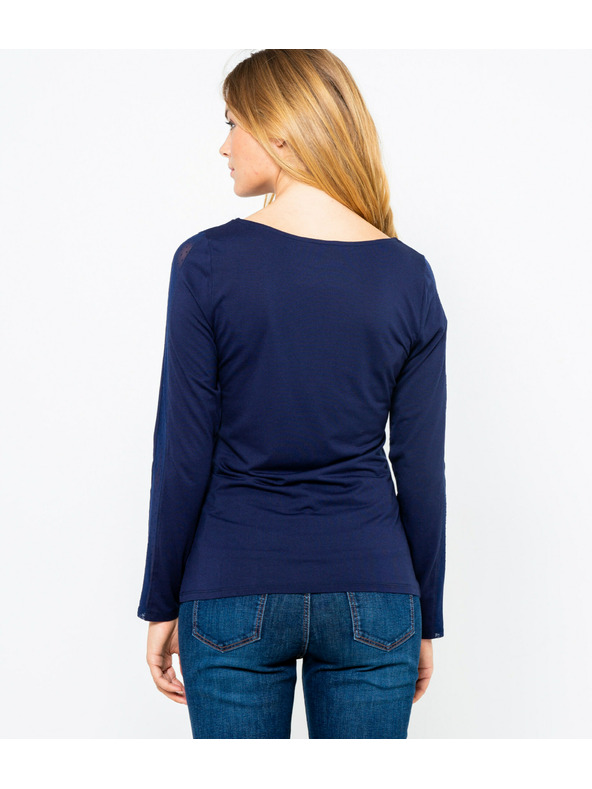 CAMAIEU Tmavě modré tričko CAMAIEU