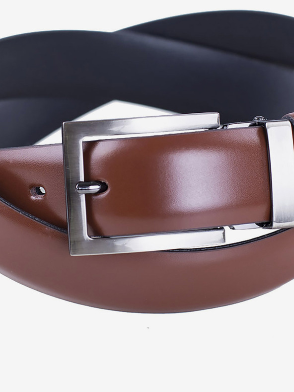 Zapana Hnědý pánský kožený opasek Zapana Satyr