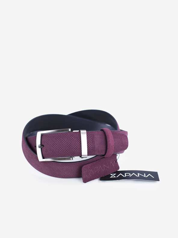 Zapana Fialový pánský kožený pásek Zapana Snake