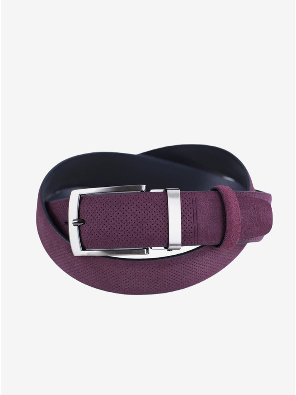 Zapana Fialový pánský kožený pásek Zapana Snake