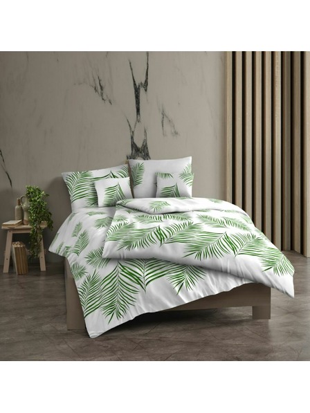 Kvalitex Bavlněné povlečení renforcé 140x200, 70x90cm TROPICAL bílé