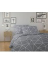 Kvalitex Francouzské bavlněné povlečení NORDIC COLLECTION 200x200, 70x90cm GRID šedé