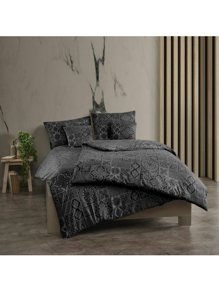 Kvalitex Prodloužené bavlněné povlečení renforcé 140x220, 70x90cm TOKYO černé