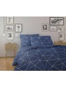 Kvalitex Francouzské bavlněné povlečení NORDIC COLLECTION 240x200, 70x90cm GRID modré