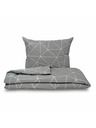 Kvalitex Prodloužené bavlněné povlečení NORDIC COLLECTION 140x220, 70x90cm GRID šedé