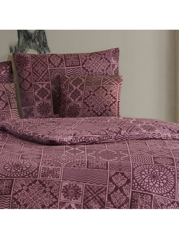 Kvalitex Prodloužené bavlněné povlečení renforcé 140x220, 70x90cm TOKYO vínové